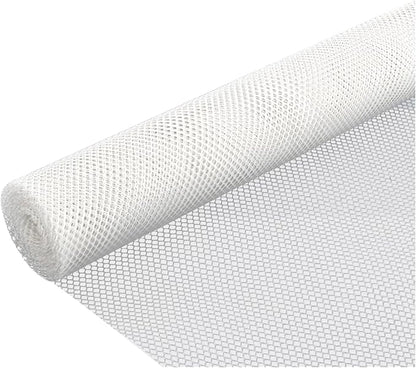 Plastic Wire Mesh Fence 39.3 Inches Wide Safety Fence Roll Balcony Protection Net Fencing Multi-Use Decorative Barrier for Chicken, Snow, Poultry, Patio, Garden, P(Size:1x20M - Mesh 1.8cm,Color:White)