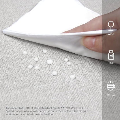 BALCONY & FALCON Rectangle Tablecloth Washable Wrinkle Resistant and Water Proof Table Cloth Decorative Linen Fabric Tablecloths for Dining Parties Kitchen Wedding and Outdoor Use (Owl Gray, 55x70)