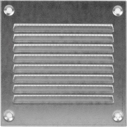 Repa Market 4x4 Inch Air Vent Cover/Galvanized Steel Louvered Grill Cover with Mesh Screen/Wall or Ceiling Vent/Durable Flush Mount HVAC Register for Indoor and Outdoor Ventilation