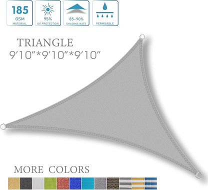 LOVE STORY 10' x 10' x 10' Triangle Sun Shade Sail - Image 7