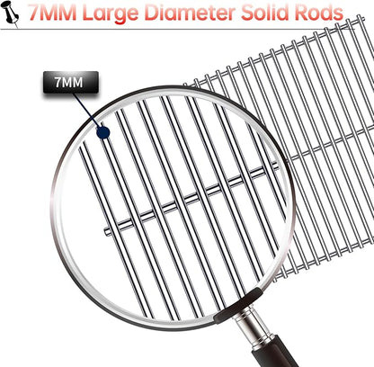 BBQ Grill Grates Replacement for Cuisinart Gas Grill CGG-200, CGG-220, CGG-240 Accessories, Stainless Steel Cooking Grate Grids Gas Grill Parts 18 Inch for All Foods Portable Gas Grillls
