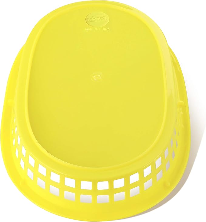 New Star Foodservice 44089 Fast Food Baskets, 10.5 x 7 Inch, Set of 12, Yellow