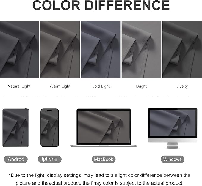 RYB HOME Outdoor Curtains for Waterproof, Indoor Outdoor Blackout Curtain | - Image 7