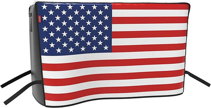 45" Heavy Duty Waterproof Gas Grill Cover fits Weber Char-Broil Coleman Gas Grill-Black,American Flag.