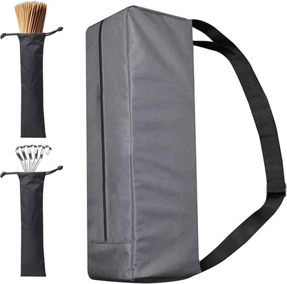 Grill Storage Bag, Grill Utensil Storage,600D Waterproof Oxford Foldable Grill Bag for Camping and Hiking BBQ Tool Storage (Grey)