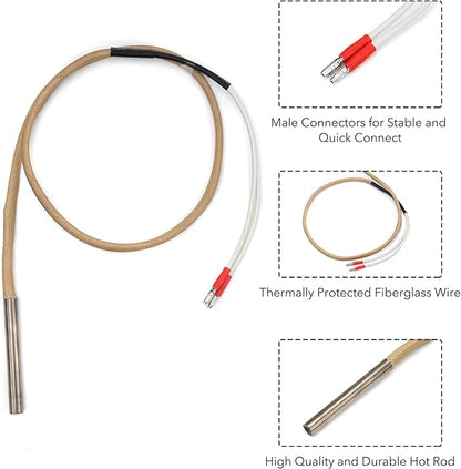 Stanbroil Igniter Hot Rod Replacement for 12V Green Mountain Davy Crockett Pellet Grill, Metal