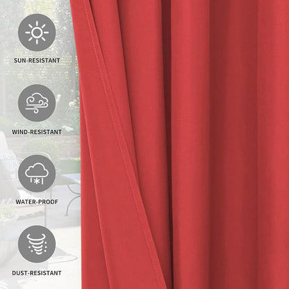 Easy-Going 100% Waterproof Outdoor Curtains 54x120 inch, Gazebo and Pergola 2 - Image 5