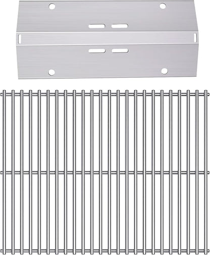 BBQ Grill Grates Replacement for Cuisinart Gas Grill CGG-200, CGG-220, CGG-240 Accessories, Stainless Steel Cooking Grate Grids Gas Grill Parts 18 Inch for All Foods Portable Gas Grillls