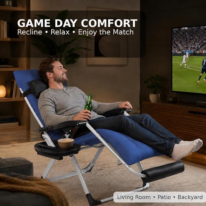 Yaheetech 26" Zero Gravity Chair Adjustable, - Image 4