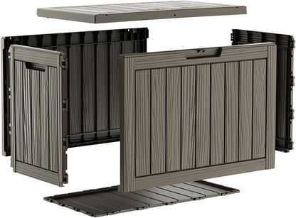 55 Gallon Outdoor Storage Box Waterproof, UV Resistant Resin Deck Box - Image 6