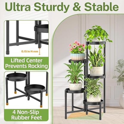 iDavosic.ly Plant Stand with Garden Tools Indoor Outdoor, 5 Tier, Tiered Flower - Image 8