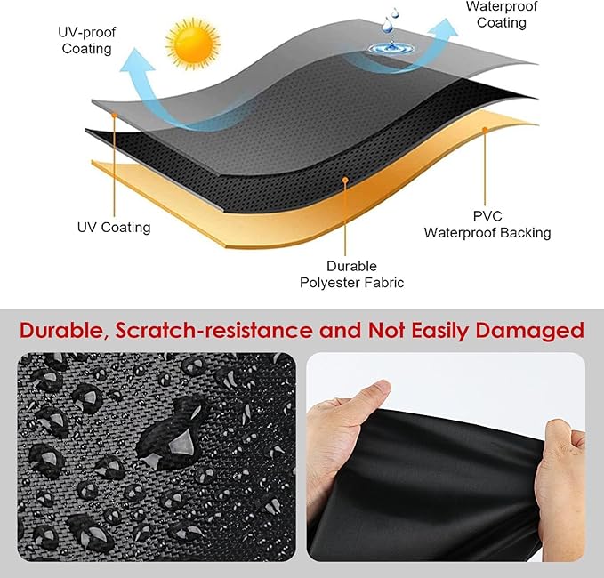 Outdoor Grill Cover for Weber 22 Inch Performer Charcoal, Waterproof Heavy Duty Smoker BBQ Grill Cover for VEVOR 22 Inch Portable Grill with Cart - 45" L×33" W×38" H