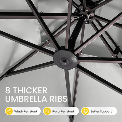 10x10 FT Outdoor Cantilever Patio Umbrella - Image 8