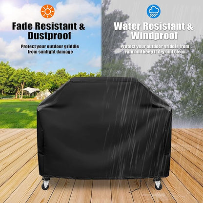 Grill Cover for Captiva Designs 4-Burners Propane Gas BBQ Grill, Waterproof Cover for Protecting Outdoor Griddle/Propane Griddle/Gas Grill
