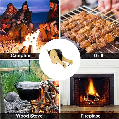 Fireplace Bellows Indoor 17"x 7.5" Large Wood Fire Blower with Hanging Strap BBQ Grill Chimney Hand Bellow Pump