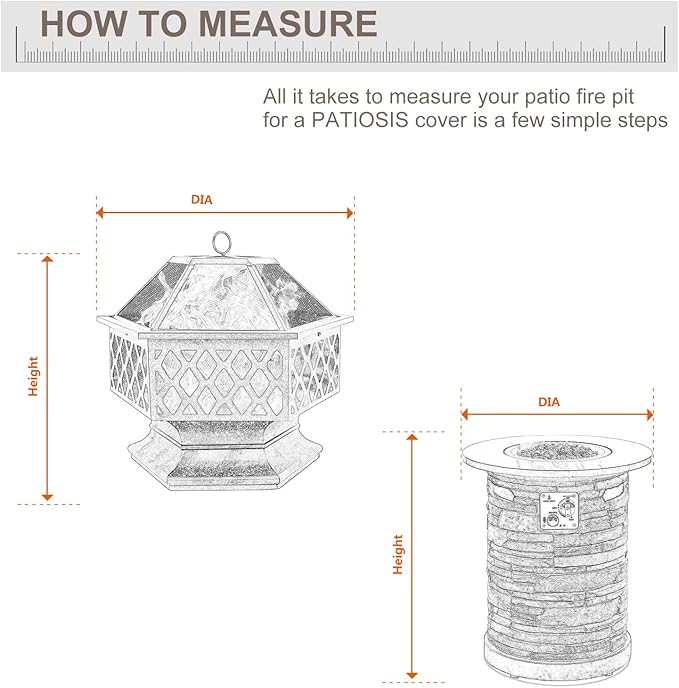 Outdoor Round Gas Firepit Cover 28' Dia Round Smokeless Fire Pit Cover For Solo Bonfire Cover Waterproof Fits for Solo Yukon