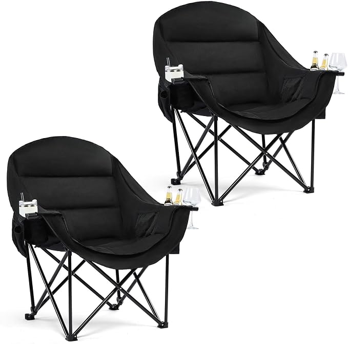 Oversized Camping Chair for Adults 2 Pack by PUVASIA