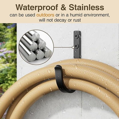niffgaff Wall Outdoor Hooks for Hanging Coat - 22LB Screw in Metal Hanger Wall Mount, for Closet, Door, Bathrooms, Outside, for Towel, Backpack, Robe, Hat, Black 20 Pack
