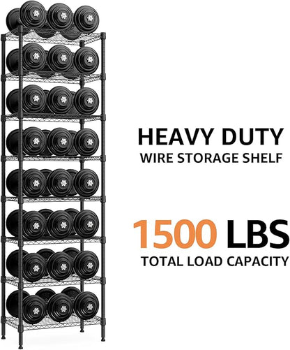 M MZG 8 Tier 2000 lbs Storage Rack Metal Wire Shelving Unit, Storage Standing - Image 4