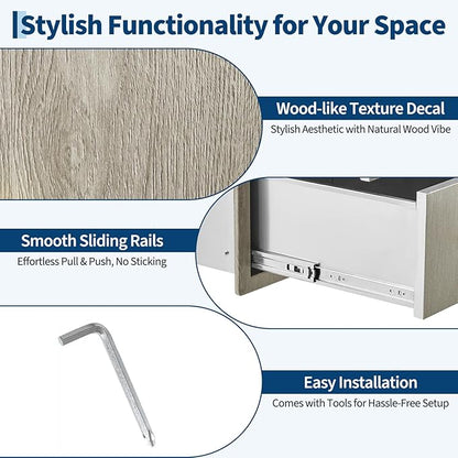 Stainless Steel Outdoor Kitchen Door Drawer Combo 29.5" W x 22.6" H x 21.7" D - Triple Drawers & Access Door, Propane Storage & Adjustable Garbage Ring, Weather-Resistant Flush Mount