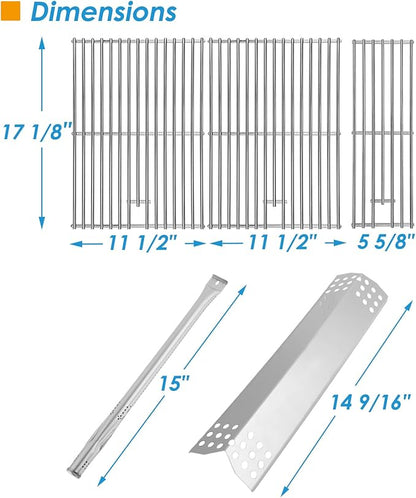 Replacement Parts Kit for Nexgrill Evolution Infrared Plus 5-Burner 720-0882A 720-0882AE 730-0882 730-0882AE, Heat Shield and Burner Kit for Nexgrill Replacement Parts 5 Burner