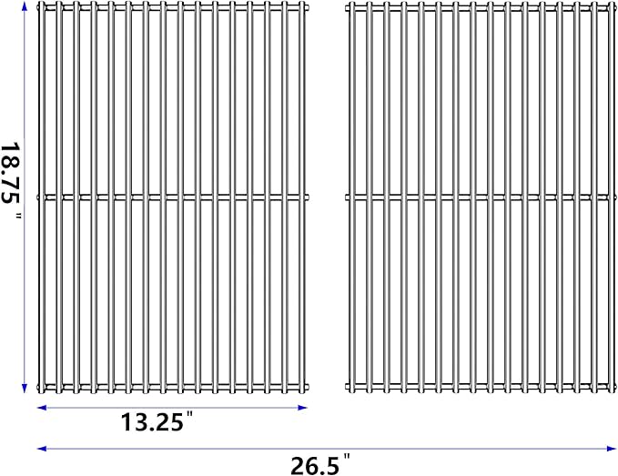 15/17/19 Inch Grill Cooking Grates Replacement for Weber Genesis II 300 and Genesis II LX 300 Series Gas Grills, Genesis II E&S 310 315 320 325 340