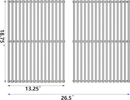 15/17/19 Inch Grill Cooking Grates Replacement for Weber Genesis II 300 and Genesis II LX 300 Series Gas Grills, Genesis II E&S 310 315 320 325 340
