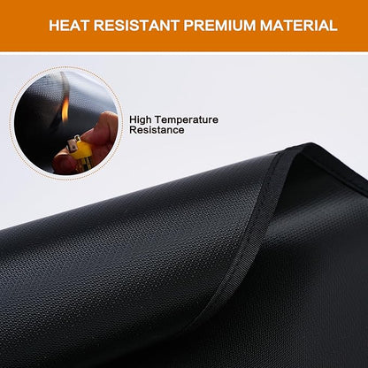 SUITMAT Heat Resistant Grill Mat for Countertop, Fireproof & Waterproof Mat for Outdoor Tabletop Grill, Outdoor Deck Protector, 24 x 31 in (0.8 mm)