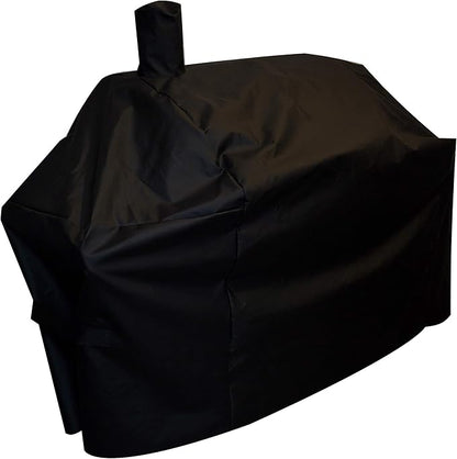 Grill-Smoker-Cover Sized for Char Griller Grill Smoker 2823, 2123 600D Heavy Duty Canvas Water Proof All Weather Off-Set Charcoal Smoker Cover G21616