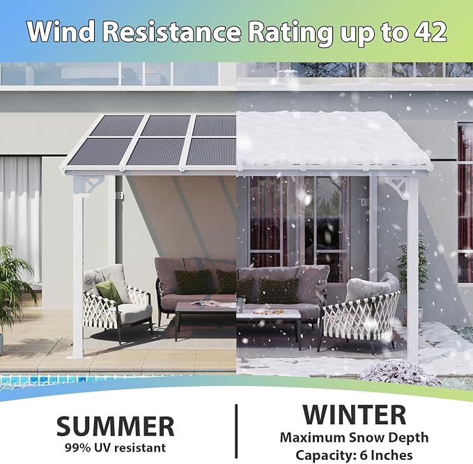 Aoxun 12’x10’ Gazebo with Aluminum Frame & Polycarbonate Panel, Outdoor Patio - Image 4