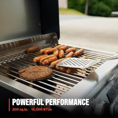 Monument Grills Clearview® 2-Burner Tabletop Propane Gas Grill for Outdoor Portable Camping Cooking with BBQ Cover(2 items)