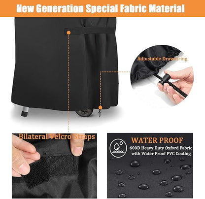 Grill Cover for Charbroil Bistro Pro Electric Grill, Waterproof Outdoor Griddle Cover for Char Broil Bistro Pro Grill Model 25302145 25302146 25302148 25302161 CB1250073P4 Gas Grill Accessories