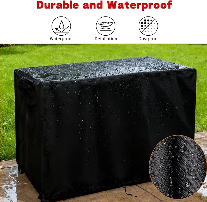Grill Cart Cover, Outdoor Grill Stand Cover with UV Protection & Windproof Straps,Heavy Duty Covers for Most Standard Grill Carts/Pizza Oven Table -34.3" D x 22" W x 27.7" H