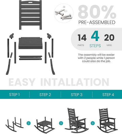 SERWALL 2-Pc Rocking Chair Set - Image 7