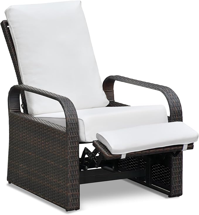 Outdoor Wicker Recliner Chair - Image 9