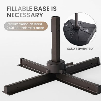 10 X 13 FT Cantilever Patio Umbrella Outdoor - Image 5