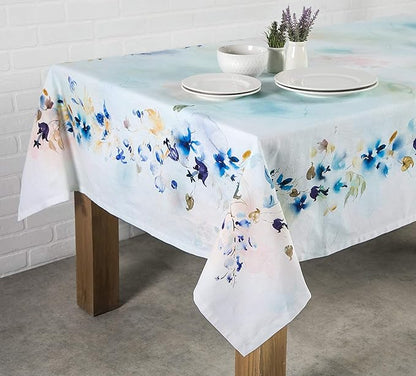 Maison d' Hermine Table Cloth Rectangle Table 100% Cotton 70 x 108 Inches Tablecloth Reusable Decorative for Dining Room, Farmhouse, Home, Party, Festive & Wedding Spring Summer - Lazy Summer Days
