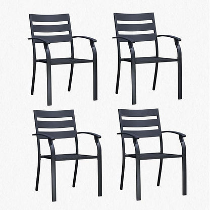 Patio Dining Chairs Set of 4, Wrought Iron Patio Furniture Chairs - Image 7