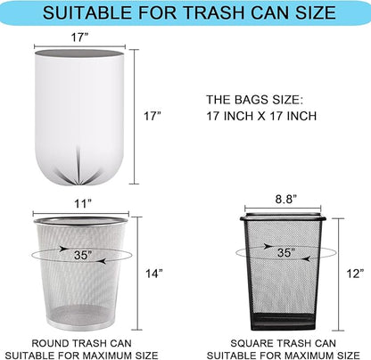 1.2 Gallon Small Trash Bags, 4.5 Liter Trash Can Liners Garbage Bags Wastebaskets Liners for Bathroom, 150 Counts Clear Bags