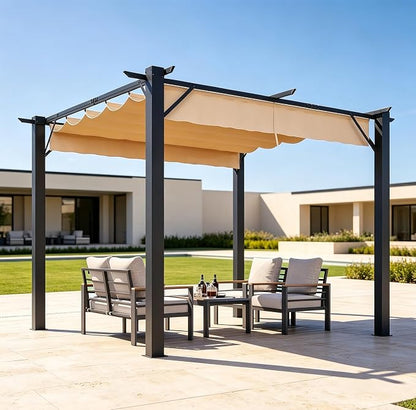 Aoxun 10'x10' Retractable Pergola by Aoxun