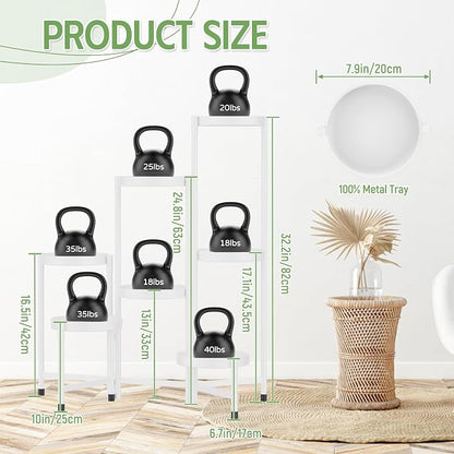 iDavosic.ly Plant Stand Indoor Outdoor, 7 Tier Metal Corner Shelf, Folding - Image 2