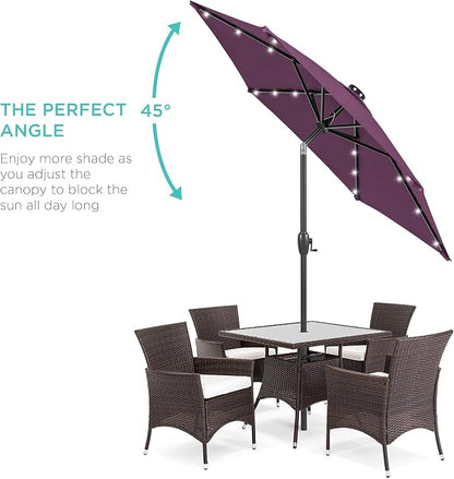 Best Choice Products 7.5ft Solar Umbrella LED Lighted Patio Umbrella, Table - Image 2