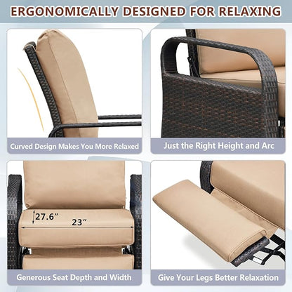 Outdoor Wicker Recliner Chair - Image 5