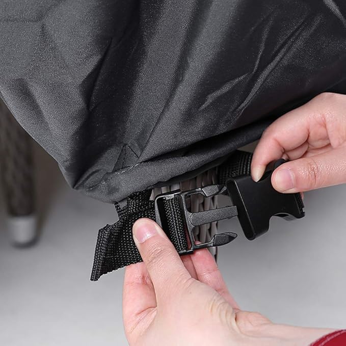 Tempera Outdoor Dining Set Cover for Outside Table and Chairs, Square Patio Table Covers for Outdoor Furniture, Anti-Fading, Windproof, 102''L x 74''W x 27.8''H, Space Grey