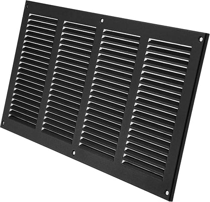 Vent Systems 16" x 8" Inch (Overall Dimensions) Pack of 10 - Anthracite - Air Vent Cover Metal Air Return Grill - Built-in Pest Guard Screen - HVAC Vent Duct Cover for Home Improvement