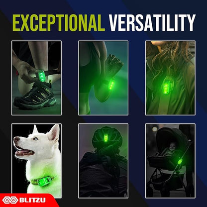 4 Pack LED Safety Light, Clip on Reflective Gear Lights for Walking at Night, Running, Jogging, High Visibility Strobe Light Accessories for Runners, Kids, Hiking, Kayak, Cycling, Camping, Boat