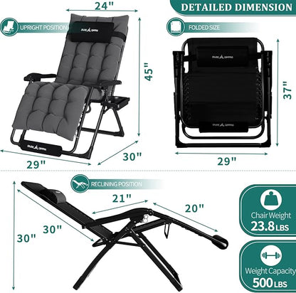 UDPATIO Oversized Zero Gravity Chair Patio Reclining Chairs - Image 3