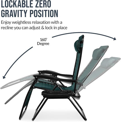 Best Choice Products Set of 2 Extra Wide Adjustable Steel Mesh Zero Gravity - Image 5