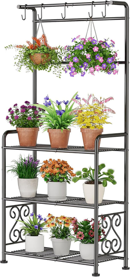Plant Stand Indoor Outdoor Heavy Duty Metal by GIOTORENT