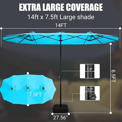 15FT Double-Sided Patio Umbrella - Image 5